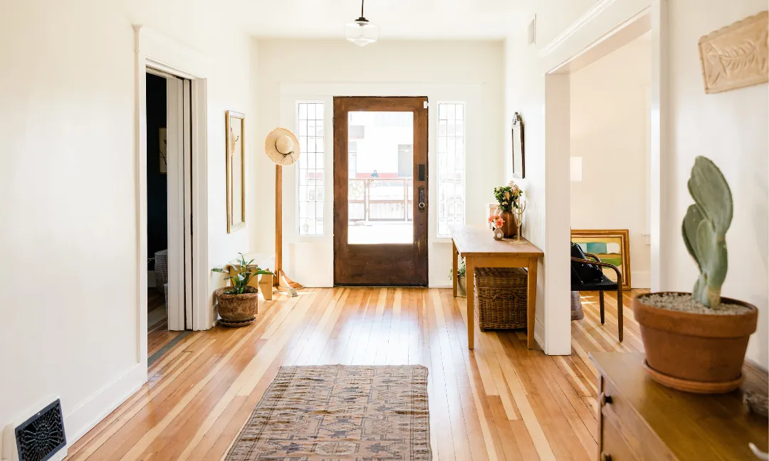 Bright hallway in a freshly decorated home